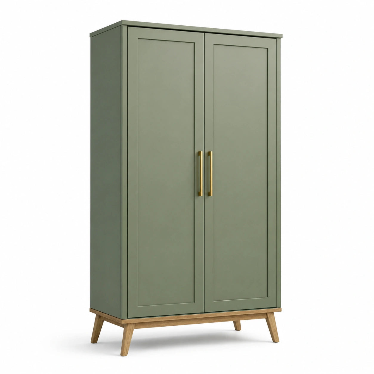 Armoire 2 Portes Bois Vert 180x80x50 cm