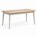 Table rectangulaire en bois de chêne avec pieds en bois massif