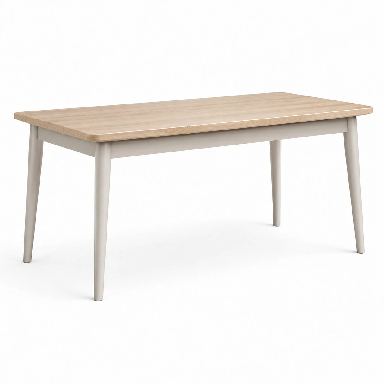 Table rectangulaire en bois de chêne avec pieds en bois massif