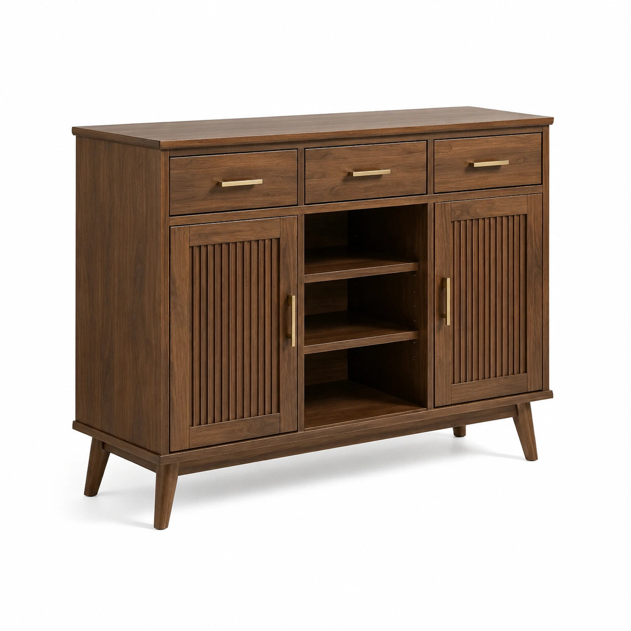 Buffet en bois avec tiroirs et portes