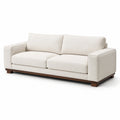 Canapé 3 places en bois et polyester beige 220x95x85 cm