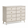 Commode en bois 8 tiroirs en contreplaqué de pin blanc