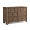 Commode en bois de chêne avec 7 tiroirs